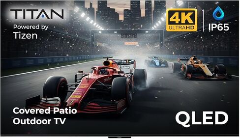 Titan G100 Mini- QLED 65 Inch Covered Patio Outdoor TV,IP65 Weatherproof,4K 144Hz HDR Smart AI Google OS,1000 Nits,Thin Bezel,Onkyo Speakers,Bonus:Tv Cover, D0lby Vision-Atmos, 2 Yr Wty USA Assembled in Saudi Arabia