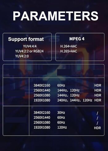 بطاقة التقاط فيديو 4K HDR، جهاز التقاط فيديو USB 3.0 HDMI، معدل تحديث عالٍ 240 هرتز، دعم الحلقة in Kuwait