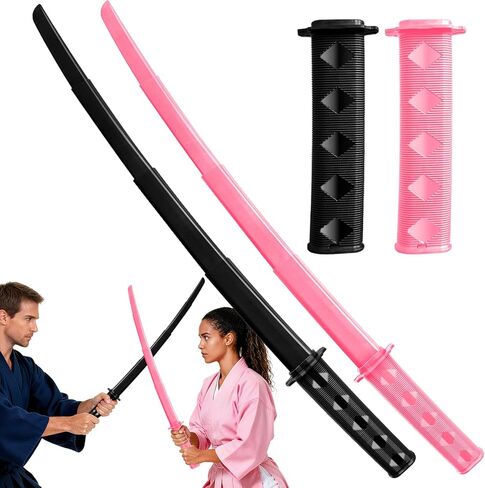 2pcs ثلاثية الأبعاد المطبوعة الجاذبية القابلة للسحب سبح طراز Samurai Sword ، لعبة Katana Sword تلسكوبية البلاستيك للأطفال ، البالغين ، الهالوين ، تخفيف الإجهاد ، تأثيري ، أسود in Kuwait