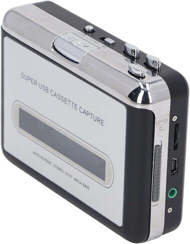 مشغل كاسيت محمول، محول كاسيت USB إلى MP3 مع سماعة رأس، محول مشغل شريط كاسيت محمول لالتقاط الموسيقى إلى قرص مضغوط، in Kuwait