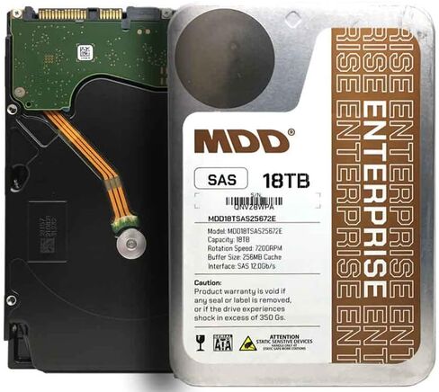 MDD MAXDIGITALDATA MDD 18TB 7200RPM 256MB Cache SAS 12.0Gb/s 3.5inch Internal Enterprise Hard Drive (MDD18TSAS25672E) - [Not a SATA HDD] in Saudi Arabia