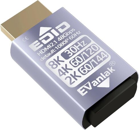 4K 120Hz HDMI 2.1 Dummy Plug EDID Emulator – High-Resolution Virtual Display Adapter for PC, VR Headsets & Crypto Mining, Supports 8K@30Hz / 4K@120Hz Headless Ghost HDMI Display Dongle (1 Pack) in Saudi Arabia
