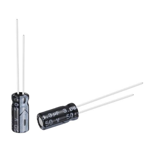 uxcell 50pcs 100uF 25V 6x12mm Electrolytic Capacitor Radial Leads Aluminum mfd Micro Farad Capacitors for Power Supplies Audio Amplifiers Lighting Systems Circuit Board in Saudi Arabia