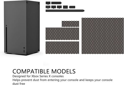فلتر غبار لجهاز Xbox Series X، مع مقابس غبار من السيليكون، غطاء مرشح الغبار للتهوية العلوية غطاء مرشح مقاوم للغبار لسلسلة Xbox X in Kuwait