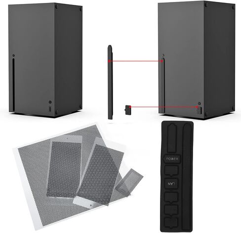 فلتر غبار لجهاز Xbox Series X، مع مقابس غبار من السيليكون، غطاء مرشح الغبار للتهوية العلوية غطاء مرشح مقاوم للغبار لسلسلة Xbox X in Kuwait