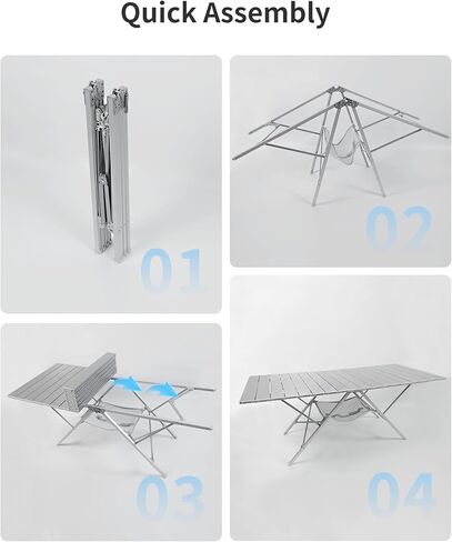 ONEFOREST One-Step Fold Up Camping Table, Portable Folding Camp Table, Lightweight Carry Table for Outdoor Hiking Picnics BBQ Cooking in Saudi Arabia