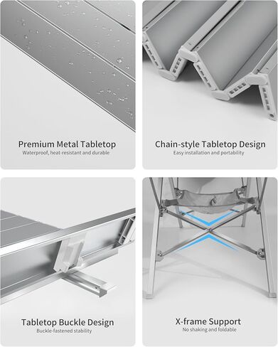 ONEFOREST One-Step Fold Up Camping Table, Portable Folding Camp Table, Lightweight Carry Table for Outdoor Hiking Picnics BBQ Cooking in Saudi Arabia