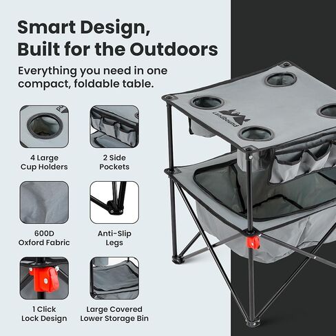Portable Folding Beach Table Lightweight Outdoor Table with Carry Bag, Compact Sand-Friendly for Camping, Picnics & Travel. in Saudi Arabia