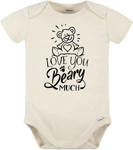 Ink Trendz Love You Beary Much Baby Onesie, Cute Teddy Bear Design Bodysuit in Saudi Arabia