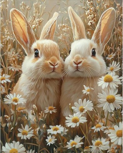 RICUVED Easter Paint by Numbers for Adults, Cake Paint by Numbers Kit for Adults Beginners, Eggs DIY Acrylic Oil Painting on Canvas Easy for Gift Home Wall Decor 16x20 Inch in Saudi Arabia