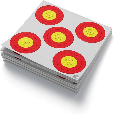 ArrowLife 17" 5 Spot Target Face, Made in The USA, 25 Pack + 2 Free Tic, Tac, Toe in Saudi Arabia