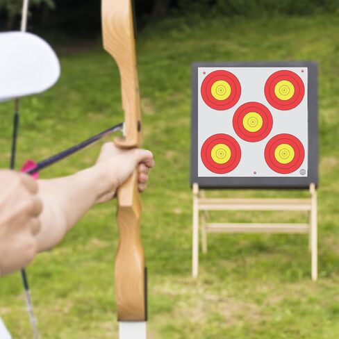 ArrowLife 17" 5 Spot Target Face, Made in The USA, 25 Pack + 2 Free Tic, Tac, Toe in Saudi Arabia