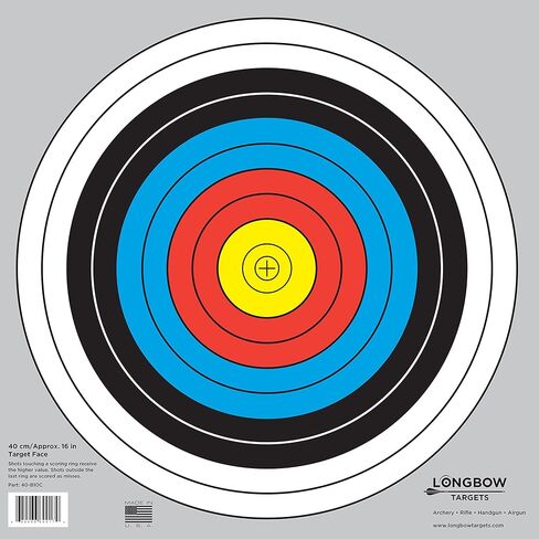 Archery 40cm & 80cm Targets by Longbow (20 Pack, 40cm/Approx 17" ( in Saudi Arabia