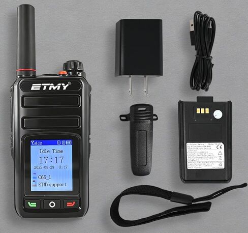 راديو ETMY الخلوي للدفع والتحدث ثنائي الاتجاه غير محدود - تغطية 4G LTE على الصعيد الوطني، أجهزة اتصال لاسلكية طويلة المدى، خدمة بيانات مجانية مدى الحياة للجهاز - عبوتان in Saudi Arabia