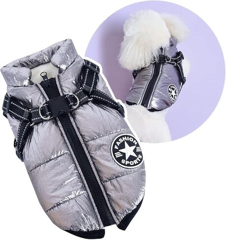 Dog Cold Weather Coats Clothes Walks Light Weight Detachable Easy Fall Winter Cold Protection Jacket Warm pet Clothes in Saudi Arabia