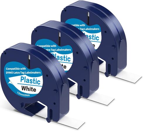 3 Pack Paper Label Refills Replacement for Dymo Letratag Refills 91200/91330 White Paper Tape 1/2 X 13, Compatible with Dymo Label Maker Refills, Work for Letra Tag LT100H LT100T QX50 in Saudi Arabia