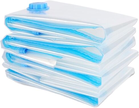 6PCS Vacuum Storage Bags with Pump Transparent Folding Compressed Space Saving Vacuum Bag for Clothes Large Travel Container(40X60cm) in Saudi Arabia