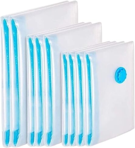 Storage Bags Clothes Pillows Bedding Blanket Organizers Hand Pump Seal Zipper Home Organization 60 x 40cm 6pcs in Saudi Arabia