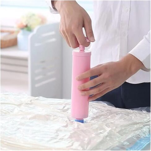 Storage Bags Clothes Pillows Bedding Blanket Organizers Hand Pump Seal Zipper Home Organization 60 x 40cm 6pcs in Saudi Arabia