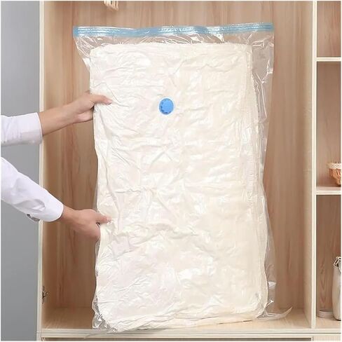 Storage Bags Clothes Pillows Bedding Blanket Organizers Hand Pump Seal Zipper Home Organization 60 x 40cm 6pcs in Saudi Arabia