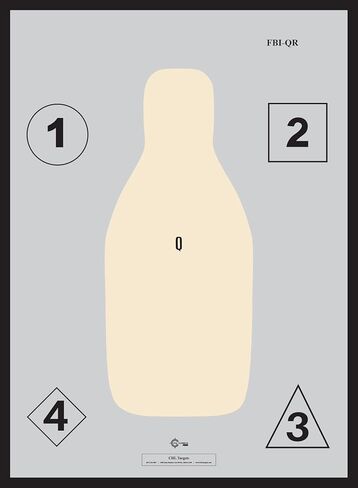 Center Mass Silhouette Paper Shooting Targets - Perfect for Shooting Range, Practice and Training - Official FBI-Q Shooting. Made in The USA in Kuwait