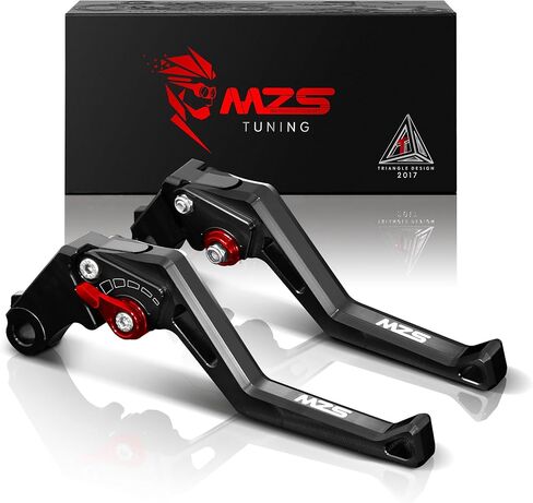 عتلات فرامل القابض للدراجات النارية MZS قصيرة CNC باللون الأسود متوافقة مع YZF R1 2002-2003 / R6 1999-2004 / FZ1 Fazer 2001-2005 / R6S 2006-2009 (فرامل محورية) in Saudi Arabia