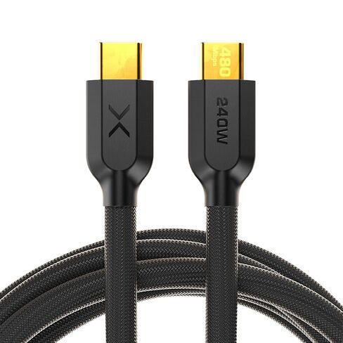 NOCO XGrid XC1: كابل USB-C إلى USB-C بقدرة 240 واط - سلك شحن سريع من النوع C، معتمد من USB-IF، شريحة علامة إلكترونية ذكية، بيانات بسرعة 480 ميجا بت في الثانية، نايلون مجدول UltraFlex + سترة سيليكون، تصميم متين بطول 3 أقدام in Kuwait