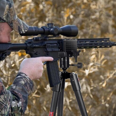 Hunting Tripods 360 Degree Ball Head with Aluminum, Adjustable Legs TTKOK D60 for Hunting Shooting Tripod in Kuwait