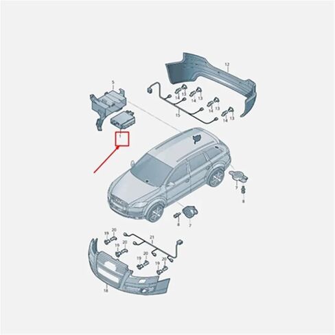 1pcs 4L0919475A 4H0919475C Parking Aid Control Module Reverse Radar Controller for Q7 2013-2015 4L0 919 475 A 4L0 919 475A in Saudi Arabia