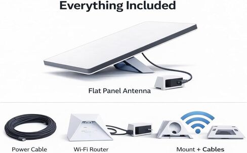 طقم الإنترنت عبر الأقمار الصناعية المحمول STARLINK Mini 2026 - هوائي مصفوفة مرحلية مع جهاز توجيه Wi-Fi مدمج - اتصال عالي السرعة للمركبات الترفيهية والتخييم والعمل عن بعد والسفر خارج الشبكة in Kuwait