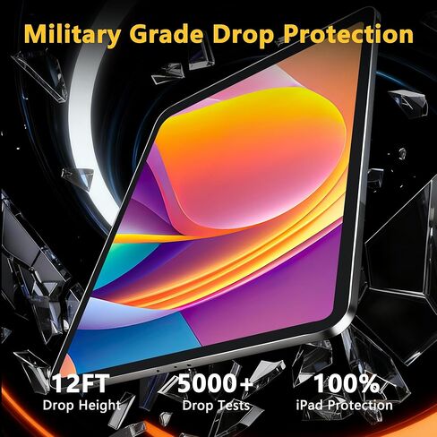 قطعتان من واقي الشاشة لجهاز iPad A16 11th/10th (2025 11 بوصة/2022 10.9 بوصة) | زجاج مقسى 9H، فائق الدقة، مضاد لبصمات الأصابع، معرف الوجه المتوافق وقلم Apple، صديق للحافظة، مجموعة سهلة التركيب خالية من الفقاعات in Kuwait