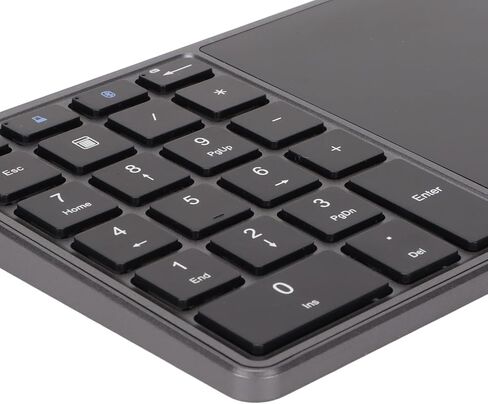 22 Keys Numeric Keypad, 2 in 1 Bluetooth 4.2 Number Pad with Touchpad, Portable Numeric Keypad for Computers(Iron Gray) in Saudi Arabia
