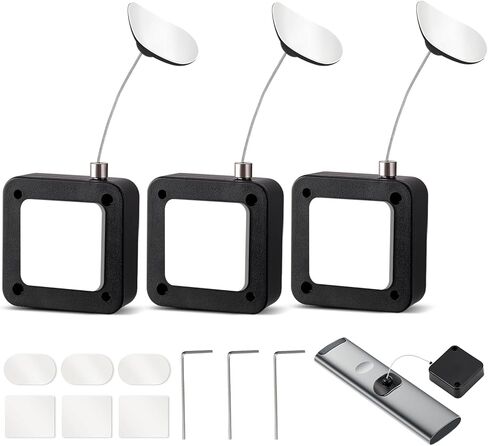 3Pcs Remote Leash Set, 6.5ft Retractable Remote Control Tether with Adjustable Lock Strap for TV Remotes Game Controllers Tablets Showroom in Kuwait