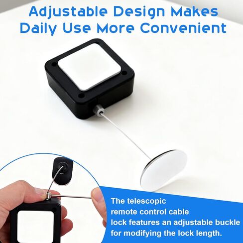 3Pcs Remote Leash Set, 6.5ft Retractable Remote Control Tether with Adjustable Lock Strap for TV Remotes Game Controllers Tablets Showroom in Kuwait