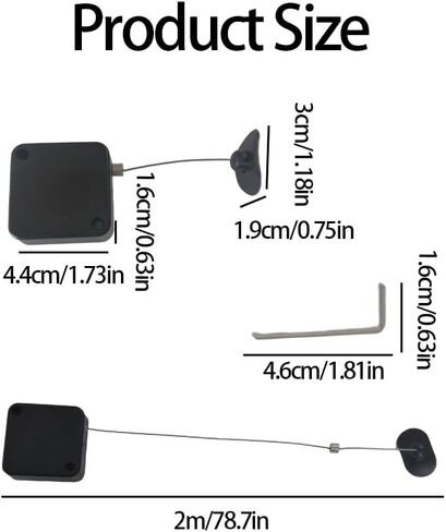 3 Pack Retractable Remote Control Tether Locks, 6.5 ft Adjustable Security Remote Leash with Adhesive Mount for TV Remotes, Gaming Controllers, Tablets in Saudi Arabia