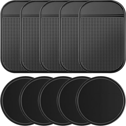 10 Pcs Car Dashboard Non Slip Mat, Sticky Pad for Car Dashboard Anti-Slip Gel Pads Removable Silicone Reusable Picky Pad Multi Sticky Mat for Cars Kitchen Pet Bowl Mats in Saudi Arabia