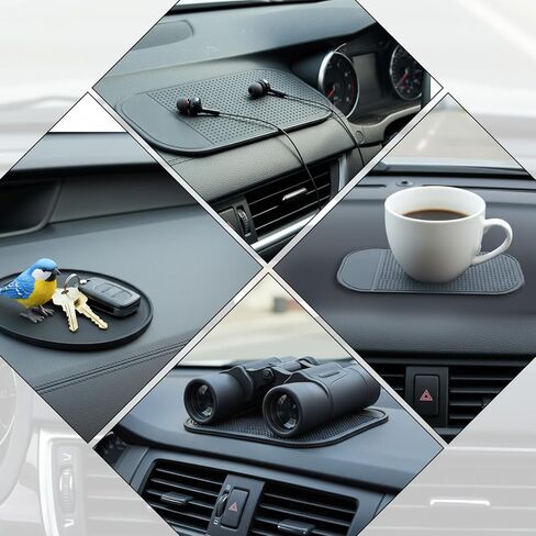 10 Pcs Car Dashboard Non Slip Mat, Sticky Pad for Car Dashboard Anti-Slip Gel Pads Removable Silicone Reusable Picky Pad Multi Sticky Mat for Cars Kitchen Pet Bowl Mats in Saudi Arabia