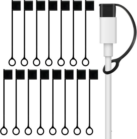 16 قطعة من أغطية USB لكابل USB C، حبل مضاد لفقدان السيليكون، غطاء حماية لمنفذ USB مضاد للغبار، أغطية توصيل مضادة للغبار لكابل نوع C، شحن أجهزة منفذ ذكر، مقبس سماعة الرأس in Saudi Arabia