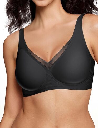 Wireless Triangle Bralettes for Women Plunge Unlined Bras No Underwire Comfortable Unpadded Everyday Tshirt Bra in Saudi Arabia