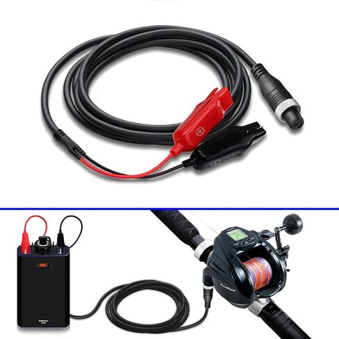 كابل طاقة بكرة كهربائية بطول 18 قدم من BatPower متوافق مع Daiwa Tanacom 1000 750 500 Seaborg 500MJ Leobritz سلك طاقة Shimano Plays BeastMaster ForceMaster سلك طاقة بطارية بكرة كهربائية 550 سم in Saudi Arabia