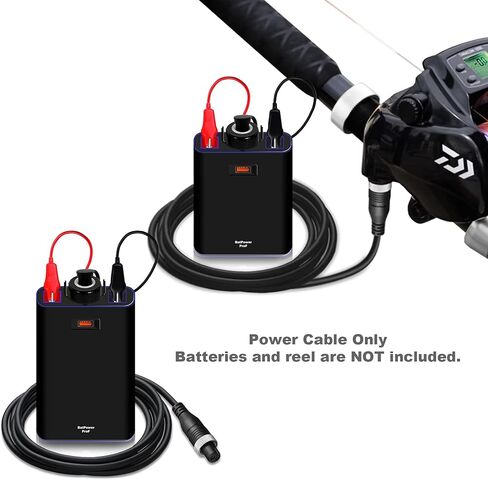 كابل طاقة بكرة كهربائية بطول 18 قدم من BatPower متوافق مع Daiwa Tanacom 1000 750 500 Seaborg 500MJ Leobritz سلك طاقة Shimano Plays BeastMaster ForceMaster سلك طاقة بطارية بكرة كهربائية 550 سم in Saudi Arabia