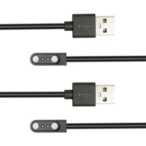 2 حزمة 3.3FT شاحن ساعة ذكية مغناطيسي 2Pin USB كابل شحن لـ Veryfitpro Letsfit Willful YAMAY SW023 ID205L SW021 ID205U ID205S SW025 Uwatch 3S in Saudi Arabia