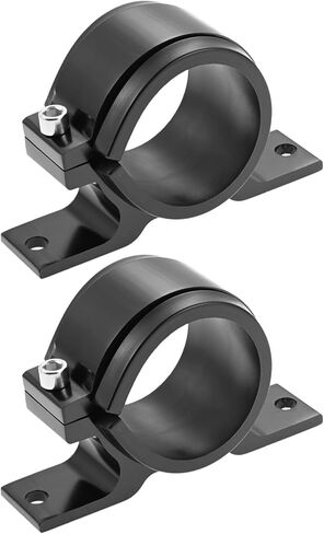 Aupoko 60mm Fule Filter Bracket ، حامل مشبك مضخة الوقود ، وزيت السيارة العالمي/الوقود/غاز مضخات غاز (قوس أسود ، 50 مم ، سبائك الألومنيوم ، 2pcs) in Kuwait