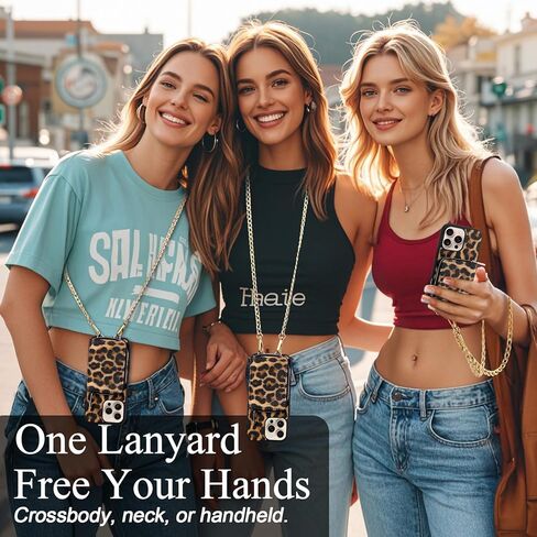 XANGNIER Wallet Case for iPhone 16 Pro Max, RFID Blocking PU Leather Crossbody Phone Purse with Card Holder, Zipper Pocket, Wrist Strap & Adjustable Lanyard for Women 6.9" 5G,Leopard Print in Saudi Arabia