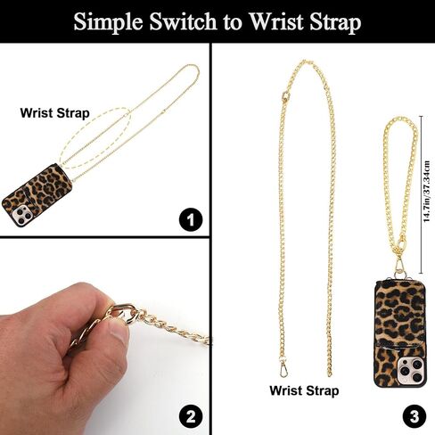 XANGNIER Wallet Case for iPhone 16 Pro Max, RFID Blocking PU Leather Crossbody Phone Purse with Card Holder, Zipper Pocket, Wrist Strap & Adjustable Lanyard for Women 6.9" 5G,Leopard Print in Saudi Arabia