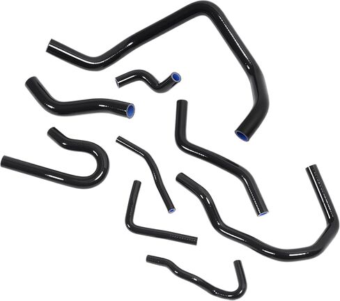 Radiator Coolant Hose Kit Compatible with 1992-2000 Honda Civic Sohc D15 D16 EG EK 1.6L 9PCS Silicone Black in Saudi Arabia