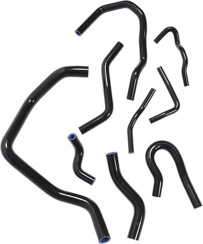 Radiator Coolant Hose Kit Compatible with 1992-2000 Honda Civic Sohc D15 D16 EG EK 1.6L 9PCS Silicone Black in Saudi Arabia