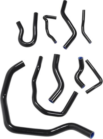 Radiator Coolant Hose Kit Compatible with 1992-2000 Honda Civic Sohc D15 D16 EG EK 1.6L 9PCS Silicone Black in Saudi Arabia