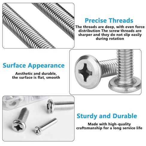 48 SetsTV Bracket Screws for Back of TVs, Universal TV Mounting Hardware Kit, M4 M5 M6 M8 TV Mounting Screws, Stainless Steel Vesa Screwss, Television Monitor Mounts Bracket Fixings Bolts in Saudi Arabia