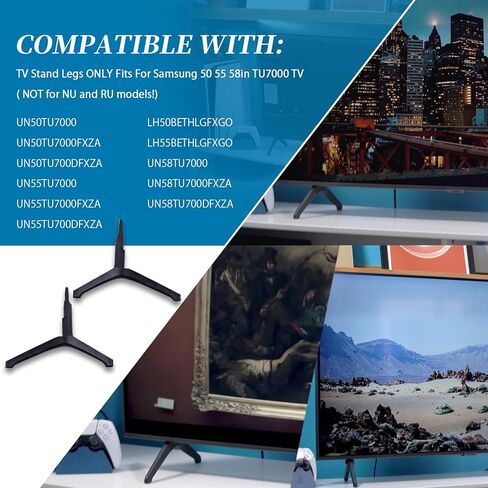 أرجل حامل التلفزيون متوافقة مع Samsung UN50TU7000FXZA، UN55TU7000FXZA، UN58TU7000FXZA (يمين: BN63-18871A يسار: BN63-18877A)، استبدل BN96-50856A / BN96-50859A، لسلسلة تلفزيون 50 55 58 بوصة TU7000 in Saudi Arabia